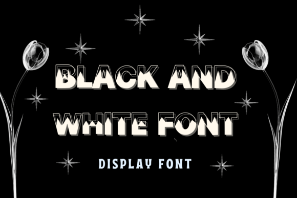 Black and White Font