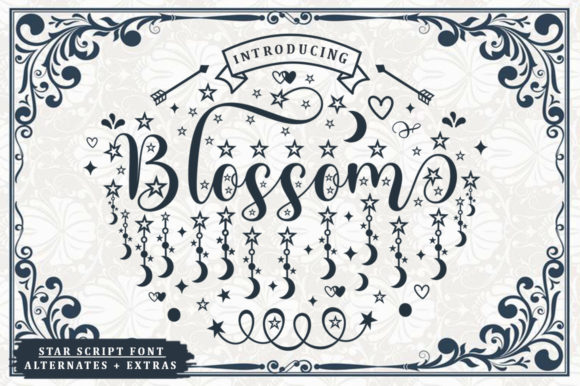 Discover Blossom Font: Elegance, Detail, and Design Versatility in a Single Script Typeface