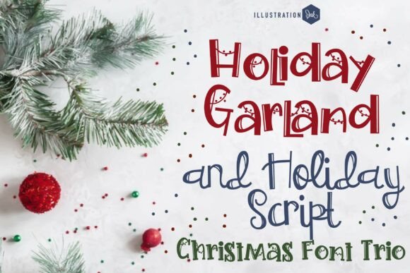 Holiday Garland Trio Font