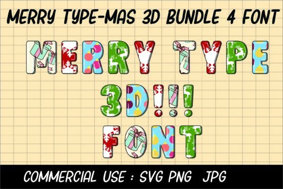 Merry Type-Mas 3D Font: The SVG Color Typeface That Delivers Instant Holiday Visual Impact