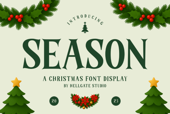 Season Font: A Refined Serif for Elegant Christmas Design